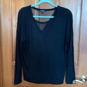 Black top with mesh top and mesh back